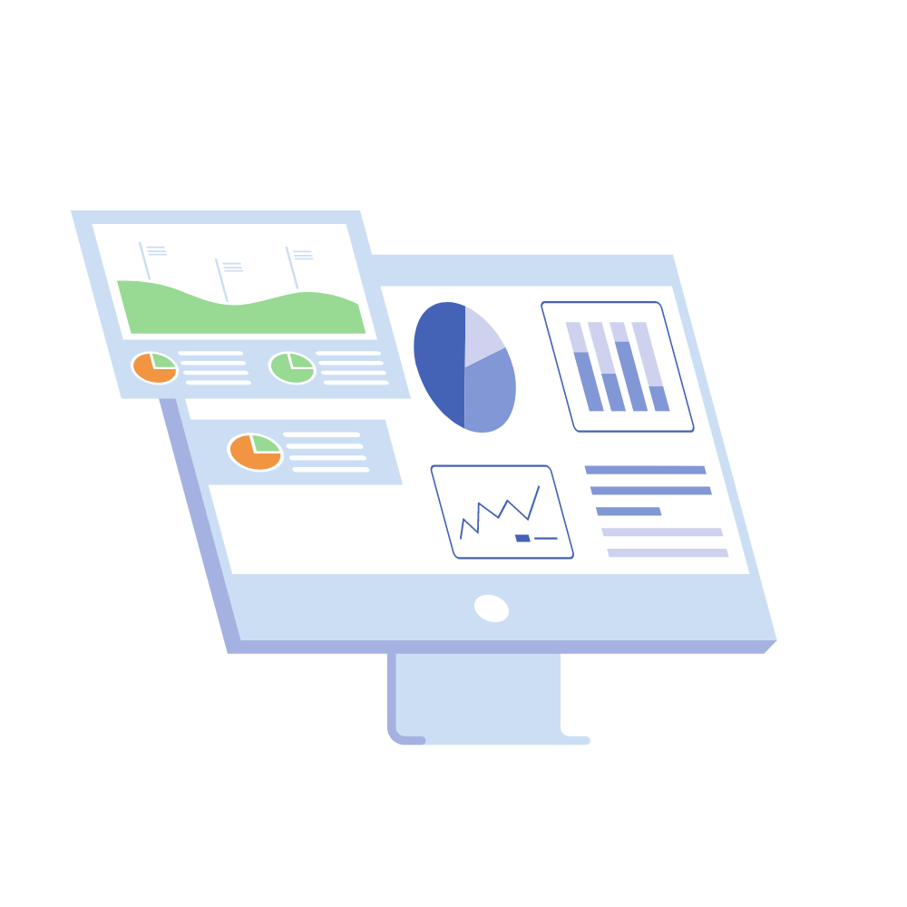 3d illustration of data dashboard